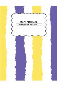 Graph Paper 4x4 Composition Notebook