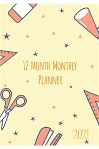 12 Month Monthly Planner