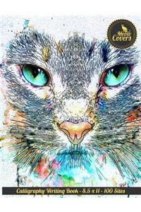 Meow Covers Calligraphy Writing Book - 8.5 X 11 - 100 Sites