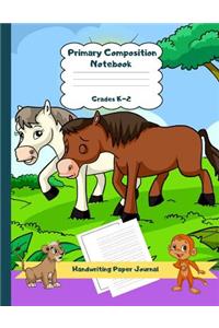 Primary Composition Notebook Grades K-2 Handwriting Paper Journal