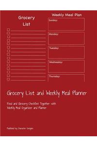 Grocery List and Weekly Meal Planner
