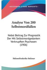 Analyse Von 200 Selbstmordfallen