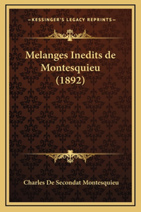 Melanges Inedits de Montesquieu (1892)