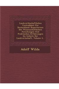 Landwirthschaftliches Centralblatt Für Deutschland