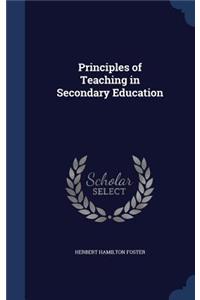 Principles of Teaching in Secondary Education