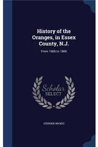 History of the Oranges, in Essex County, N.J.
