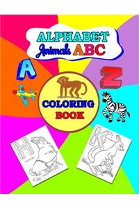 Alphabet Animal ABC Coloring Book