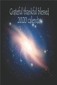 Grateful thankful blessed 2020 calendar