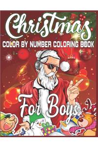 Christmas Color By Number Coloring Book For Boys