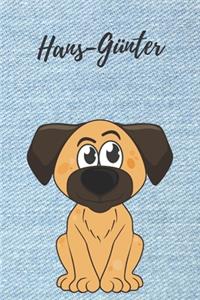personalisiertes Notizbuch Hunde / Malbuch / Kritzelbuch / Tagebuch / Notizheft / Journal / DIN A5 / Geschenke Hans-Günter
