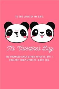 panda valentine notebook