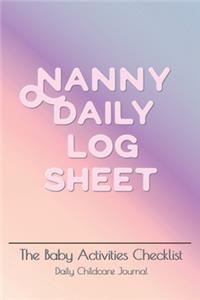 Nanny daily log sheet