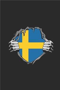 Sweden Flag In The Chest
