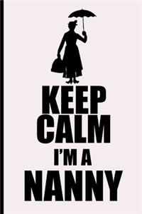 Keep Calm I'm A Nanny Blank Journal