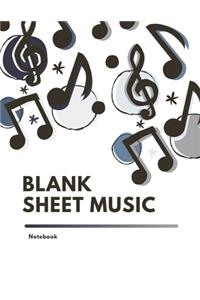 Blank Sheet Music Notebook