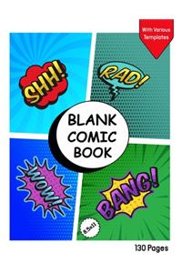 Blank Comic Book for Kids with Various Templates