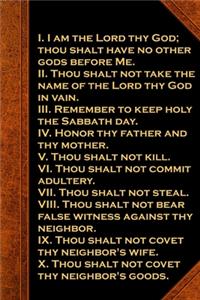 2020 Weekly Planner Religious Theme Ten Commandments Vintage Traditional