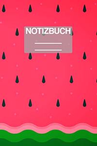 Notizbuch A5 Muster Wassermelone Kerne