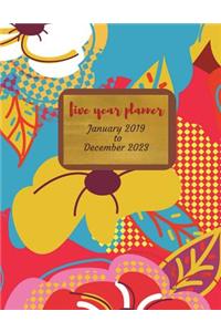 January 2019 to December 2023 Willo Five Year Planner