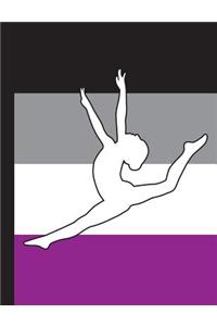 Gymnastics Asexual Flag - Wide Ruled Lined Composition Book