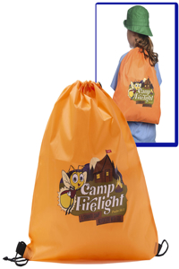 Vacation Bible School (Vbs) 2024 Camp Firelight Drawstring Bag W/Logo(pkg of 6)