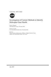 Investigation of Current Methods to Identify Helicopter Gear Health