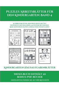Kindergarten-Hausaufgabenblätter (Puzzles Arbeitsblätter für den Kindergarten