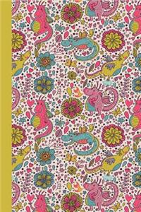 Journal: Dragons (Yellow) 6x9 - Lined Journal - Writing Journal with Blank Lined Pages