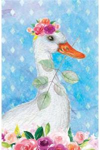 Bullet Journal for Animal Lovers Goose in Flowers