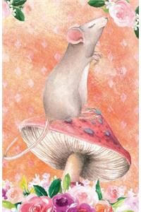 Bullet Journal for Animal Lovers Mouse in Flowers