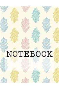 Notebook: Leaves in Cream, Rydal Water, Lake District. Ruled (8.5 X 11): Ruled Paper Notebook: Leaves in Cream, Rydal Water, Lake District. Ruled (8.5 X 11): Ruled Paper Notebook