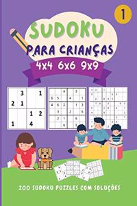 Sudoku para crianças 4x4 6x6 9x9