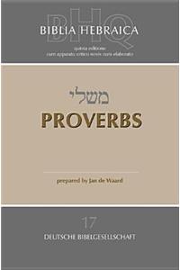 Biblia Hebraica Quinta: Proverbs