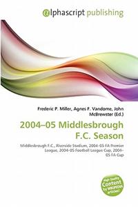 2004-05 Middlesbrough F.C. Season