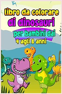 Dinosauri libro da colorare per bambini 4-8 anni