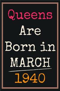 Queens Are Born In March 1940 Notebook