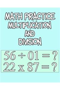 Math Practice Multiplication And Division