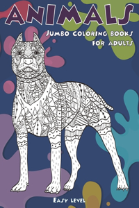 Jumbo Coloring Books for Adults - Animals - Easy Level