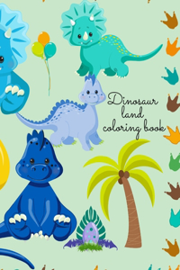 Dinosaur land coloring book