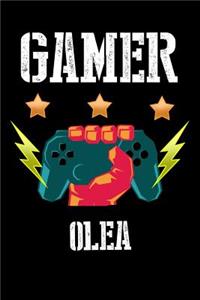 Gamer Olea: Liniertes Notizbuch für deinen Vornamen