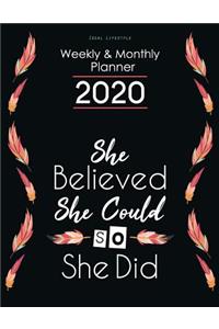 Ideal Lifestyle 2020 Weekly & Monthly Planner