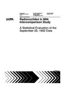 Radionuclides in Milk Intercomparison Study