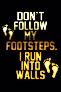 Don't Follow My Footsteps I Run Into Walls