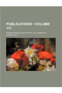 Publications (Volume 111)