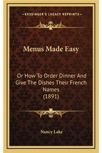 Menus Made Easy
