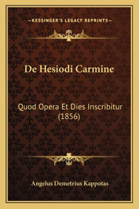 De Hesiodi Carmine