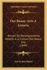 Des Beaux-Arts A Geneve