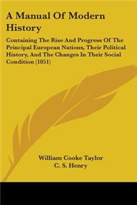 Manual Of Modern History