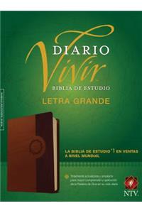 Biblia de Estudio del Diario Vivir Ntv, Letra Grande, Tutone