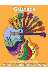 Adult Coloring Books: Guitars